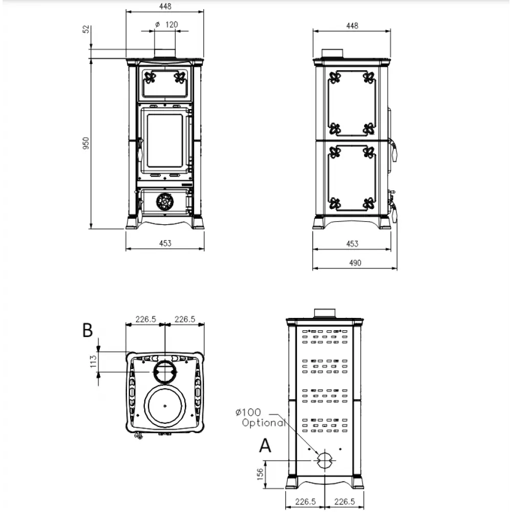 Печь - камин La Nordica EMILIANA (White Infinity)