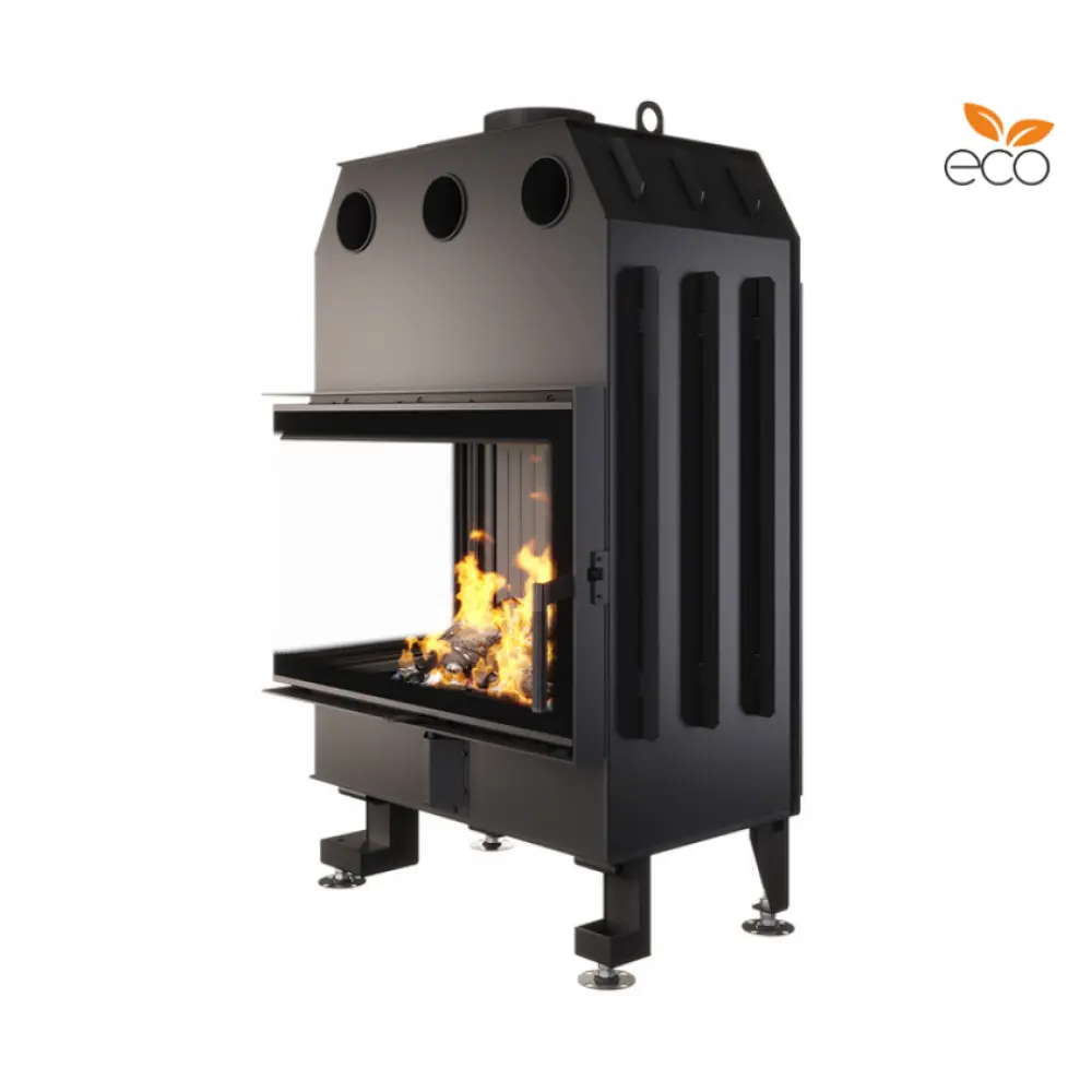 Каминная топка угловая SAVEN Energy 75х50х47L Black (15,1 kW) ECO