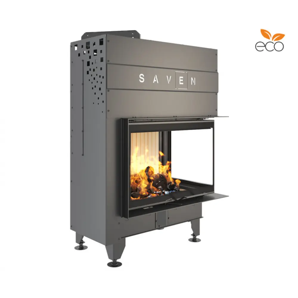 Каминная топка угловая SAVEN Energy Up 75х50х47R (15,1 kW) ECO