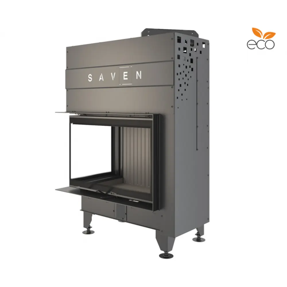 Каминная топка угловая SAVEN Energy Up 85х50х47L Black (17,0 kW) ECO