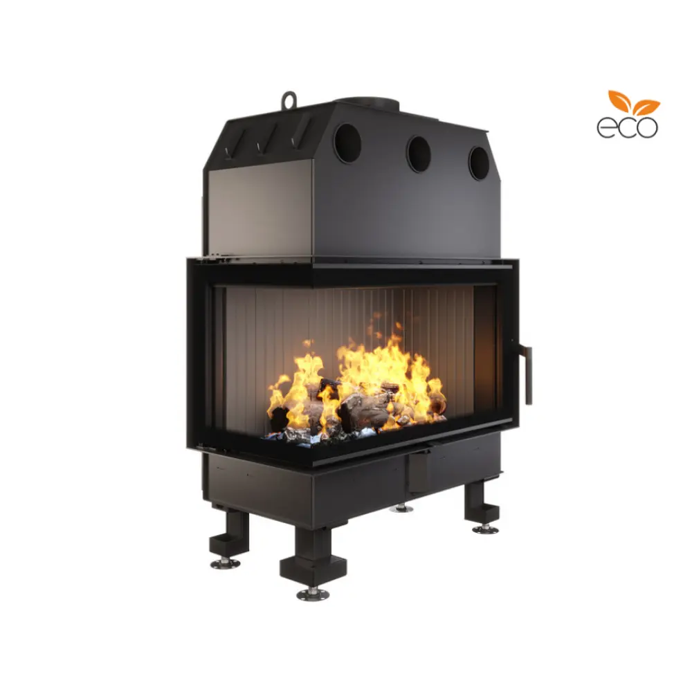 Каминная топка угловая SAVEN Energy 85х50х47L Black (17,0 kW) ECO