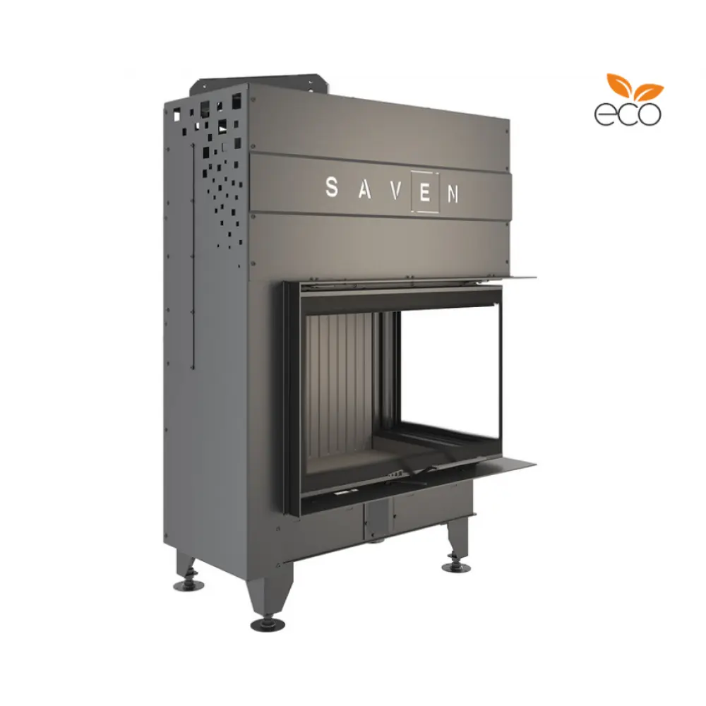 Камінна топка кутова SAVEN Energy Up 85х50х47R Black (17,0 kW) ECO