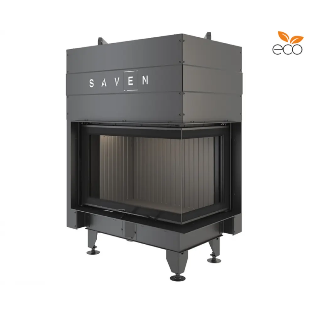 Камінна топка кутова SAVEN Energy Up 85х50х47R Black (17,0 kW) ECO