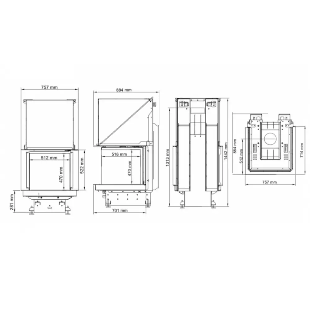 Каминная топка A.Caminetti CRYSTAL 3D 50/50 Premium