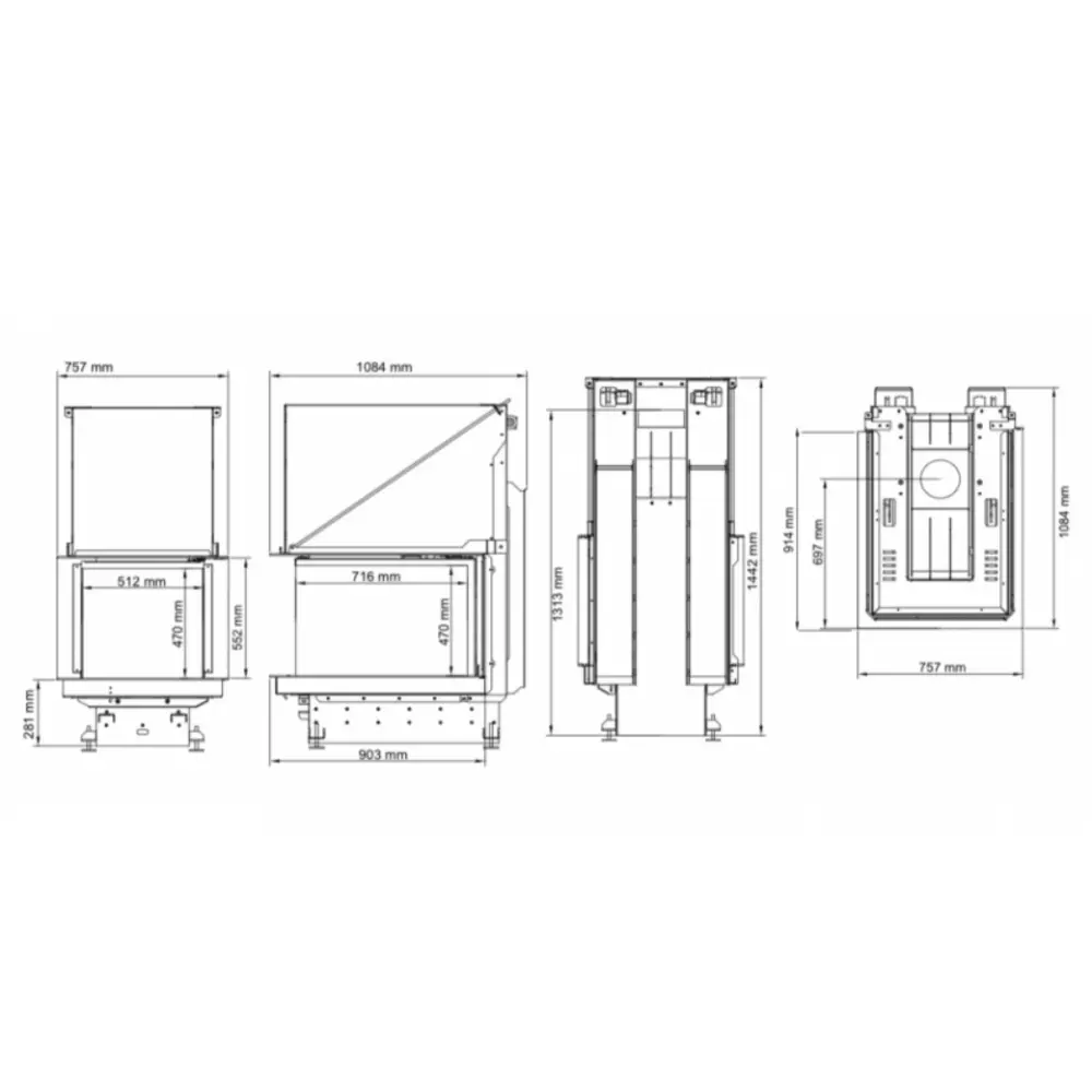 Каминная топка A.Caminetti CRYSTAL 3D 50/70 Premium
