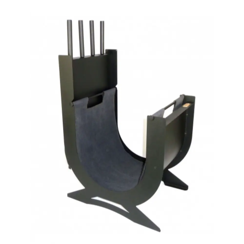 Набор для камина с корзиной для дров Ferrum Перун + сумка из брезента