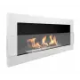 Біокамін GLOBMETAL 900x400 білий глянцевий (зі склом)