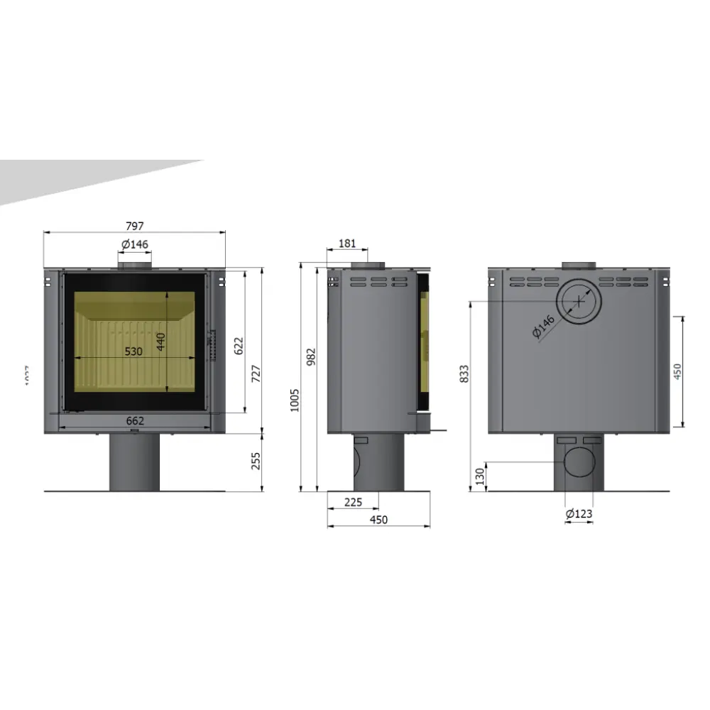 Камінофен Hajduk ELIPSE F1