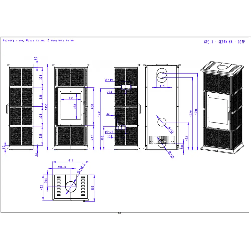 Кафельный камин Romotop GREMIO 3