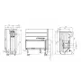 Каминная угловая топка Hoxter ECKA 90/40/40 h