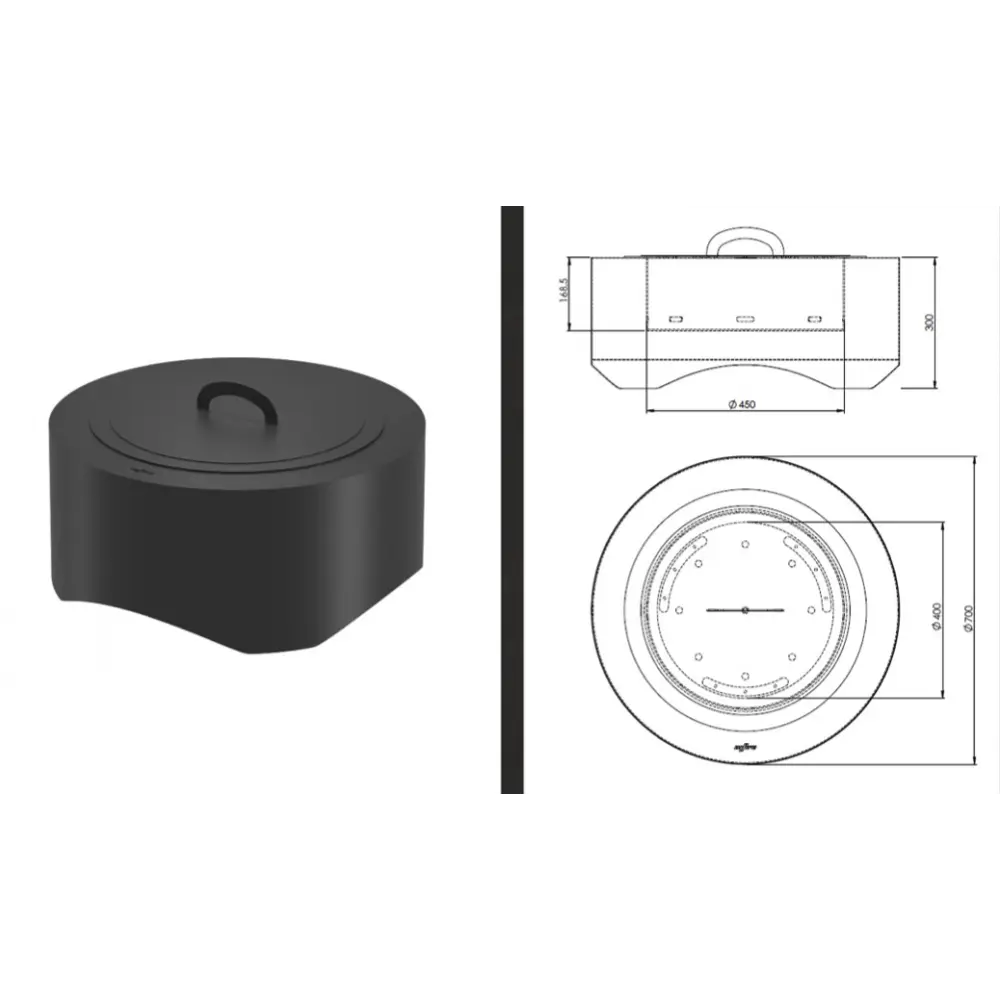 Садовая чаша костер Infire BLACK 700 ROUND