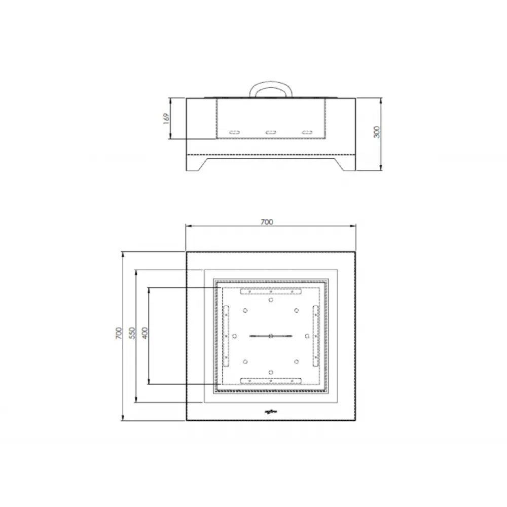 Садовое кострыще Infire BLACK 700 SQUARE