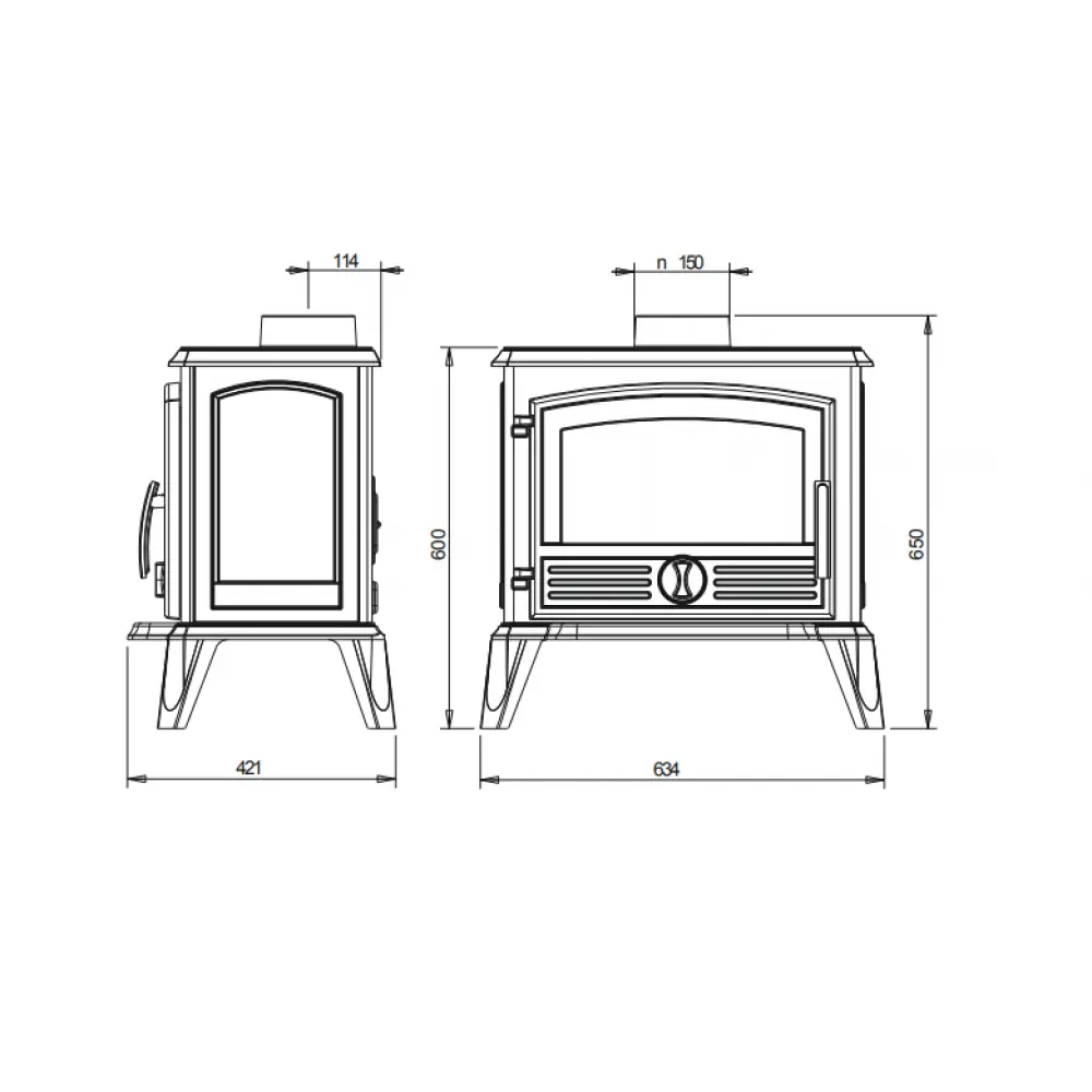 Піч-камін чавунний SAMARA Invicta