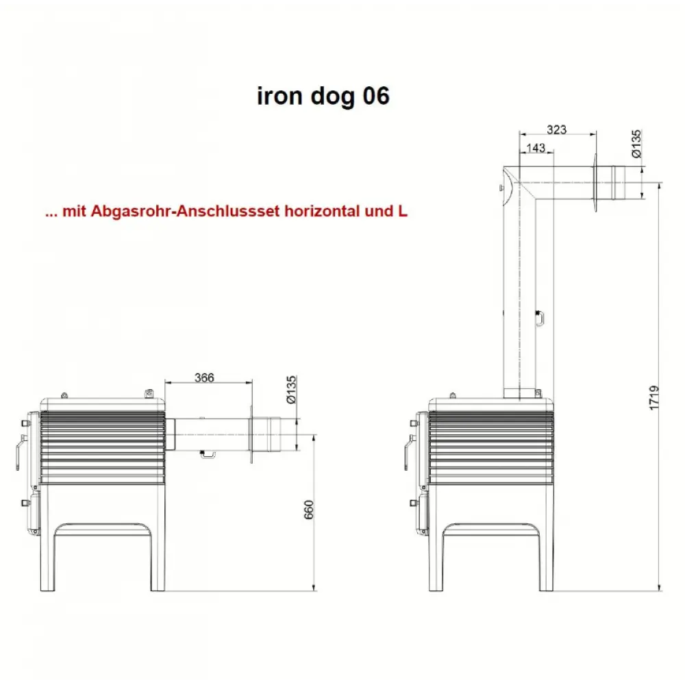 Чугунная печь-кухня BRUNNER Iron dog 06