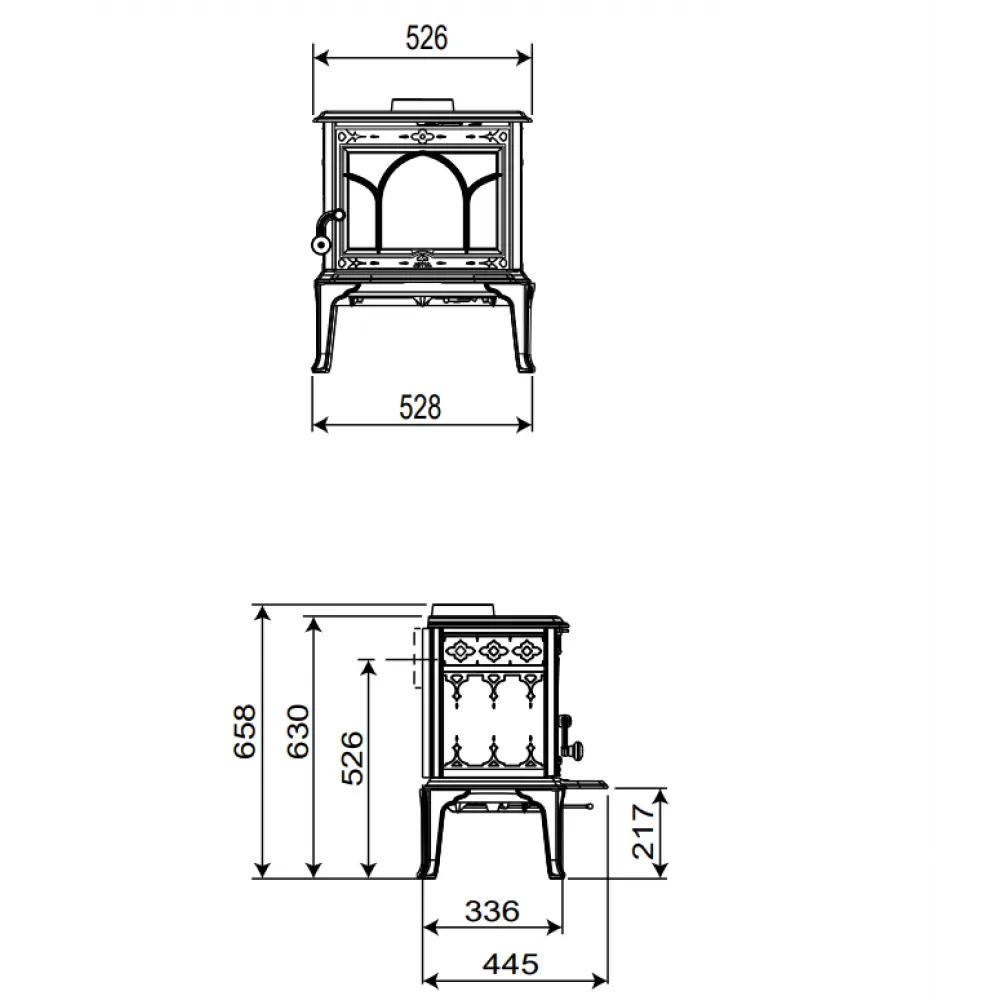 Чавунна піч-камін Jotul F 100 ECO.2 LL SE BP