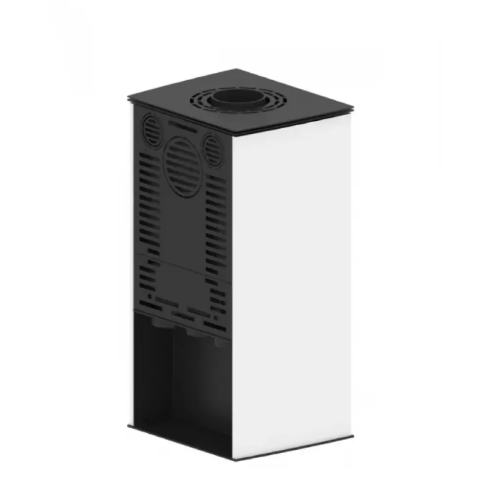 Сталева камін - піч Hitze LUPO S White