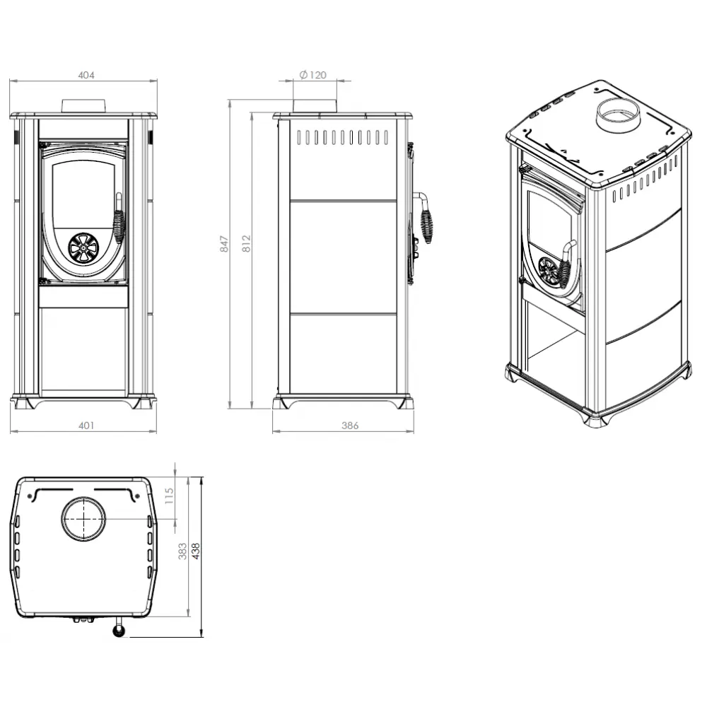 Чугунная печь NORDFLAM FOKUS