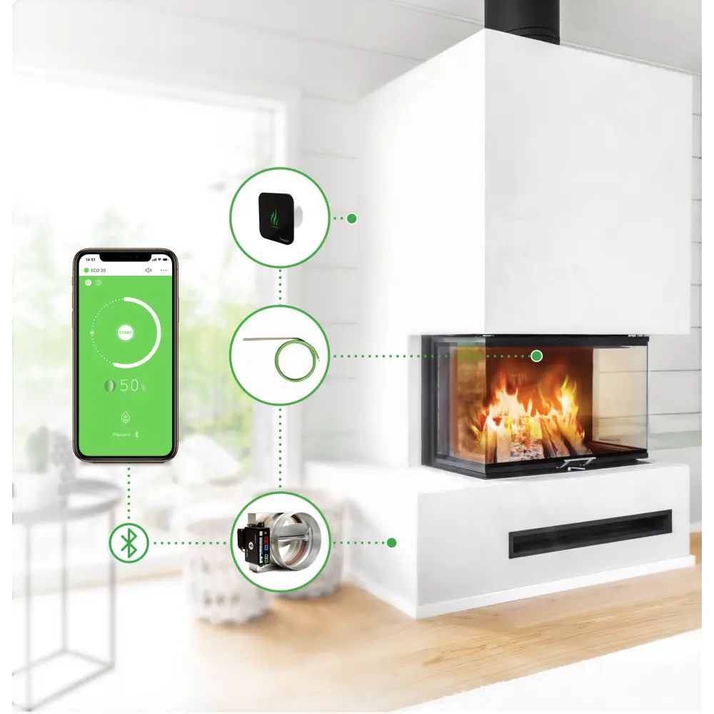 TIMPEX SMART 100 - автоматика управління горінням для печей-камінів (D=120 мм)
