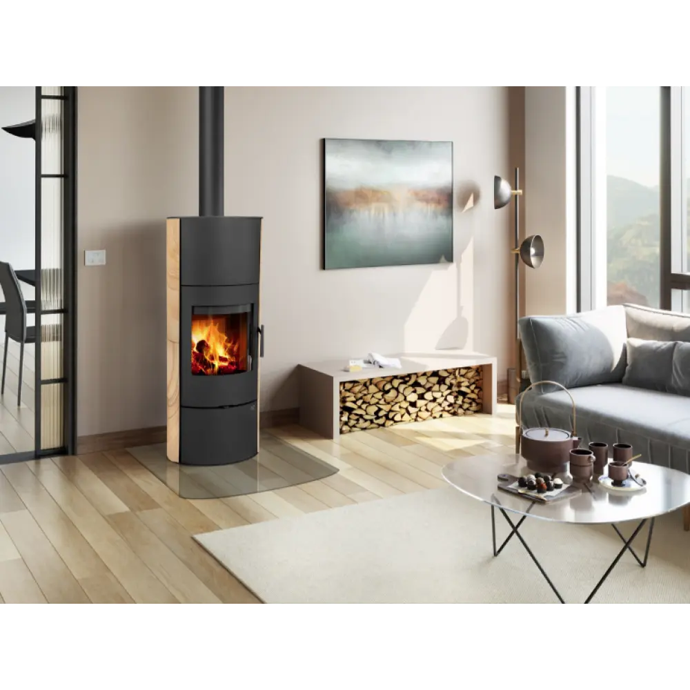 Каминная печь Romotop EVORA 04 AKUM песчаник под аккумуляцию