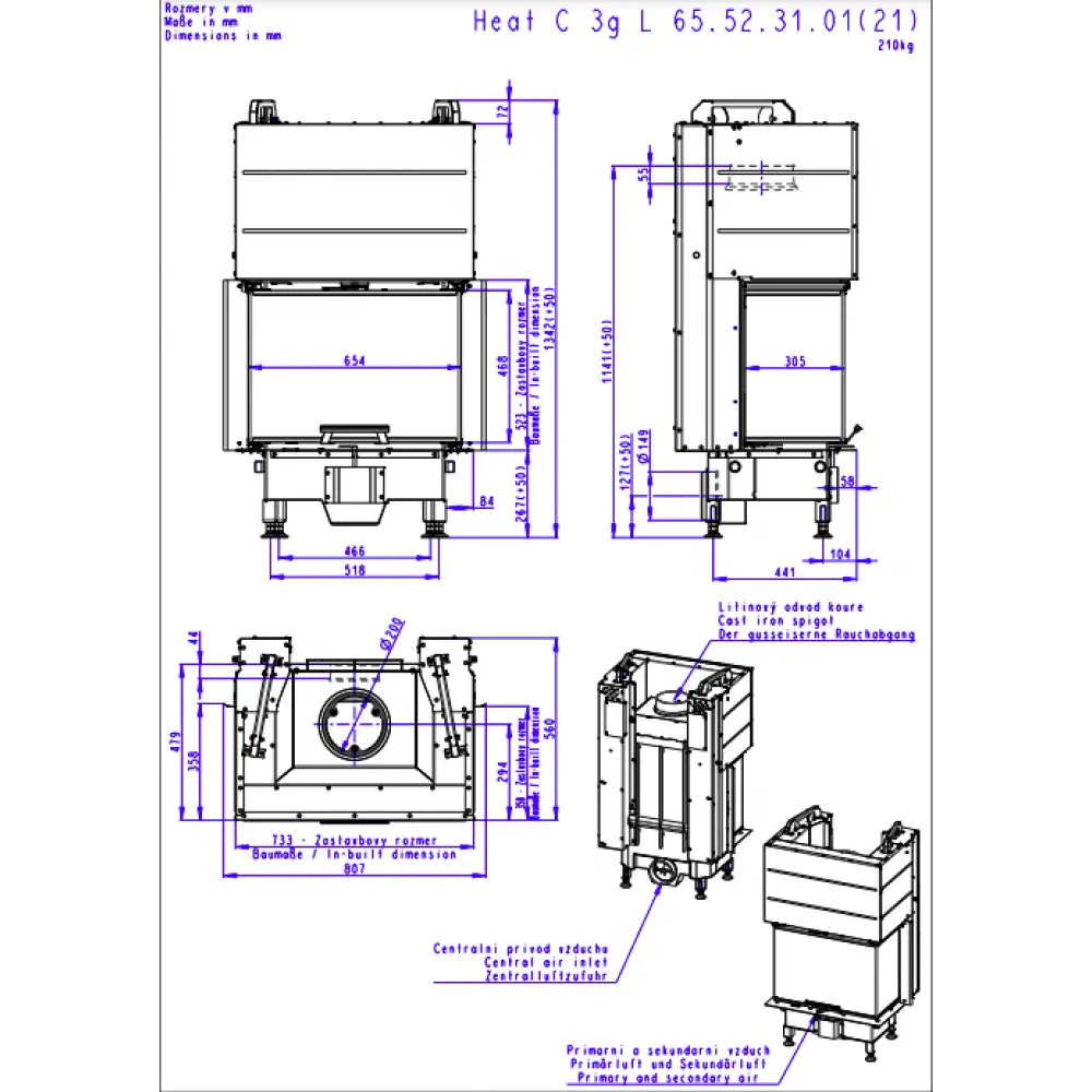 Камінна топка Romotop HEAT C 3G L 65.52.31.24