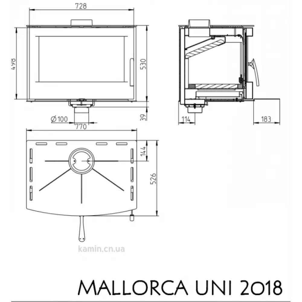 Отопительная печь камин Thorma MALLORCA UNI box