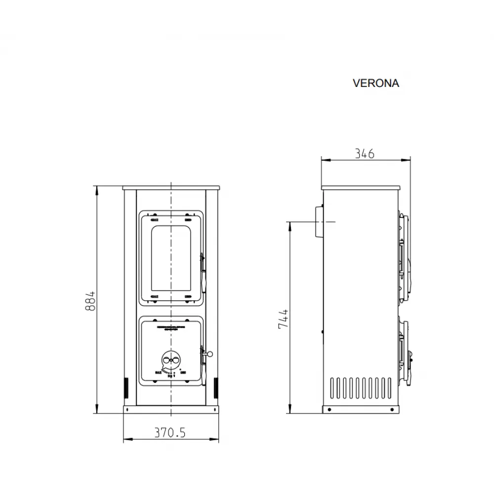 Опалювальна піч Thorma VERONA b white