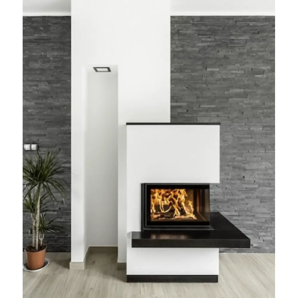 Камінна топка UNIFLAM 700 PLUS ECO праве скло з шибером чавунна